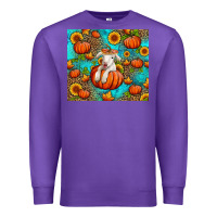 Purple fall pumpkin lamb Premium Sweatshirt - Jasminsmagicworld