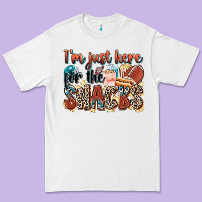 I'm Just Here For The Snacks American Football Premium Tee Designed By Zillion Design Studio