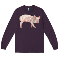 Plum american yorkshire pig  baby Long Sleeve Tee - LillyAllenDesigns