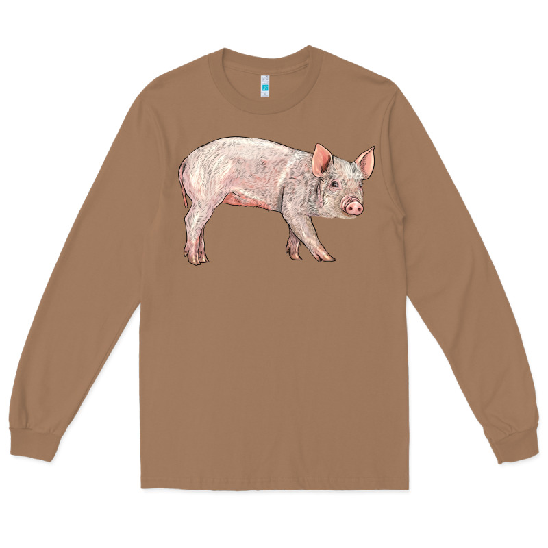 American Yorkshire Pig  Baby Long Sleeve Tee by LillyAllenDesigns | Teevron