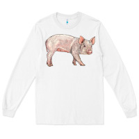 White american yorkshire pig  baby Long Sleeve Tee - LillyAllenDesigns
