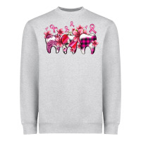 Heather Grey cancer ribbon with teeth Heavyweight Sweatshirt - AdoDesignShop