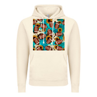 Vintage Artic football turquoise cowhide sunflower seamless pattern Vintage Hoodie - JahusDesignShop