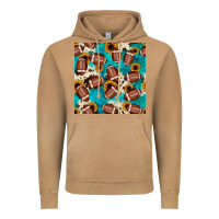 Vintage Camel football turquoise cowhide sunflower seamless pattern Vintage Hoodie - JahusDesignShop