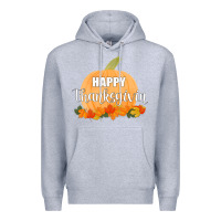Heather Grey Happy Thanksgiving Premium Hoodie - Bettercallsaul