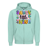 Seafoam sassy little thing Zipper Hoodie - MaliasSmallBusiness