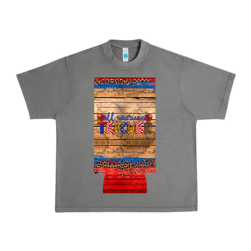 All American Teacher 12 Oz Slim Can Cooler Urban Heavy Tee by Artiststas | Teevron
