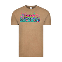 Vintage Coffee lgbt love with hearts and stars Vintage Tee - AdoDesignShop