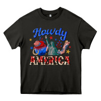 Asphalt howdy america western Heavy Core Tee - texasbilliewilder