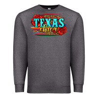 Charcoal Heather Texas Chica with roses Premium Sweatshirt - Jasminsmagicworld