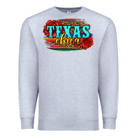 Heather Grey Texas Chica with roses Premium Sweatshirt - Jasminsmagicworld