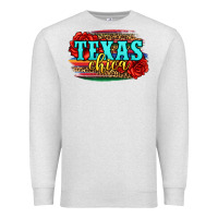 Oatmeal Heather Texas Chica with roses Premium Sweatshirt - Jasminsmagicworld