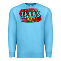 Ocean Blue Texas Chica with roses Premium Sweatshirt - Jasminsmagicworld