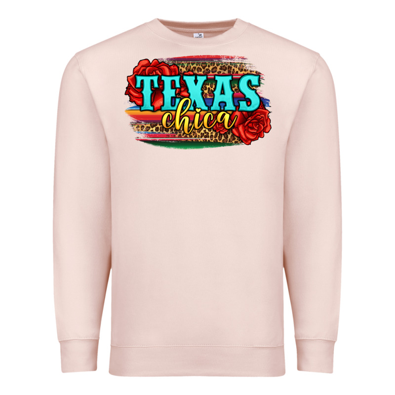 Texas Chica With Roses Premium Sweatshirt by Jasminsmagicworld | Teevron