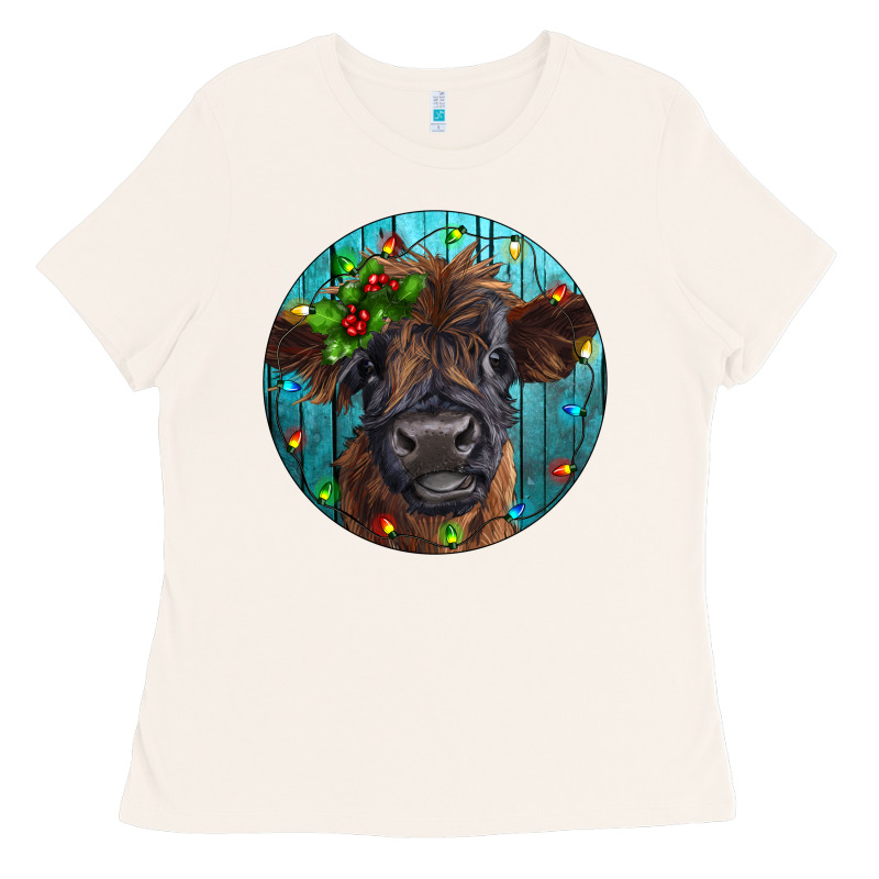 Calf Christmas Ladies Tee by RanaPortraitStore | Teevron