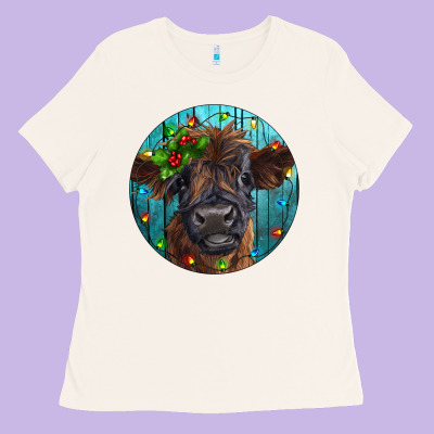 Ladies Tee Calf Christmas