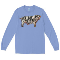 Colony Blue Spotted Pig Long Sleeve Tee - LillyAllenDesigns