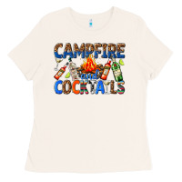 Bone campfire and cocktails Ladies Tee - texasbilliewilder