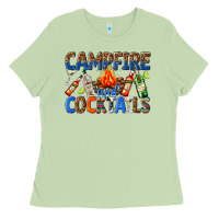 Matcha campfire and cocktails Ladies Tee - texasbilliewilder