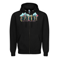 Black faith can move mountains cross Zipper Hoodie - NancyCooperArtShop
