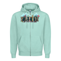 Faith Can Move Mountains Cross Zipper Hoodie | Teevron