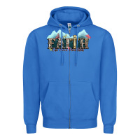 True Royal faith can move mountains cross Zipper Hoodie - NancyCooperArtShop