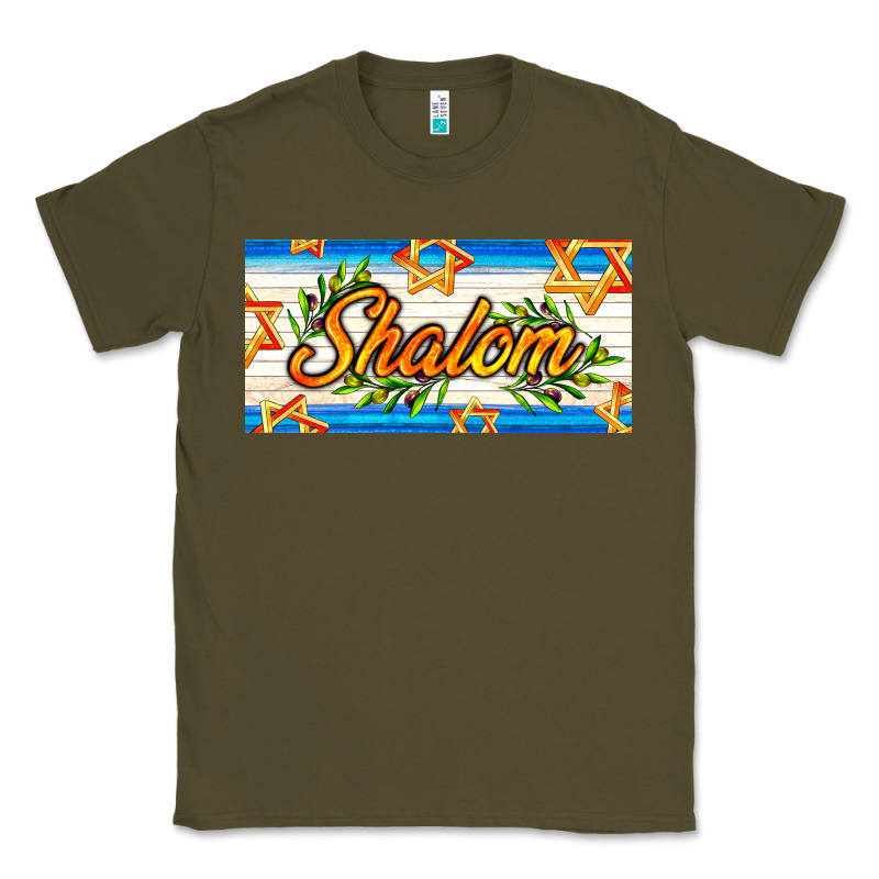 Shalom With Olive Branch Classic Tee by AdoDesignShop | Teevron