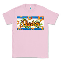 Bubblegum Pink shalom with olive branch Classic Tee - AdoDesignShop