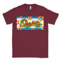 Burgundy shalom with olive branch Classic Tee - AdoDesignShop