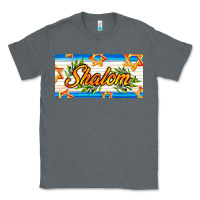 Charcoal Heather shalom with olive branch Classic Tee - AdoDesignShop