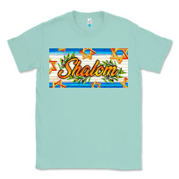 Seafoam shalom with olive branch Classic Tee - AdoDesignShop