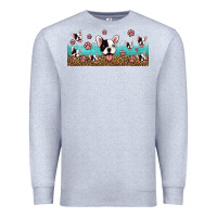 Heather Grey french bulldogs Premium Sweatshirt - Jasminsmagicworld