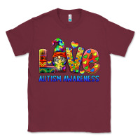 Burgundy autism awareness love Classic Tee - BarkalooDesign