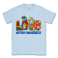Dusty Blue autism awareness love Classic Tee - BarkalooDesign