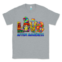 Heather Grey autism awareness love Classic Tee - BarkalooDesign