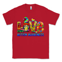 Red autism awareness love Classic Tee - BarkalooDesign