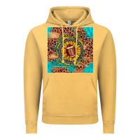 Vintage Mustard football leopard turquoise sunflower seamless pattern Vintage Hoodie - JahusDesignShop