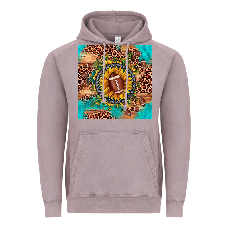 Football Leopard Turquoise Sunflower Seamless Pattern Vintage Hoodie by JahusDesignShop | Teevron