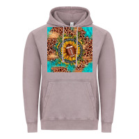 Vintage Zinc football leopard turquoise sunflower seamless pattern Vintage Hoodie - JahusDesignShop