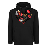 Black bake tools heart Heavyweight Hoodie - Artiststas