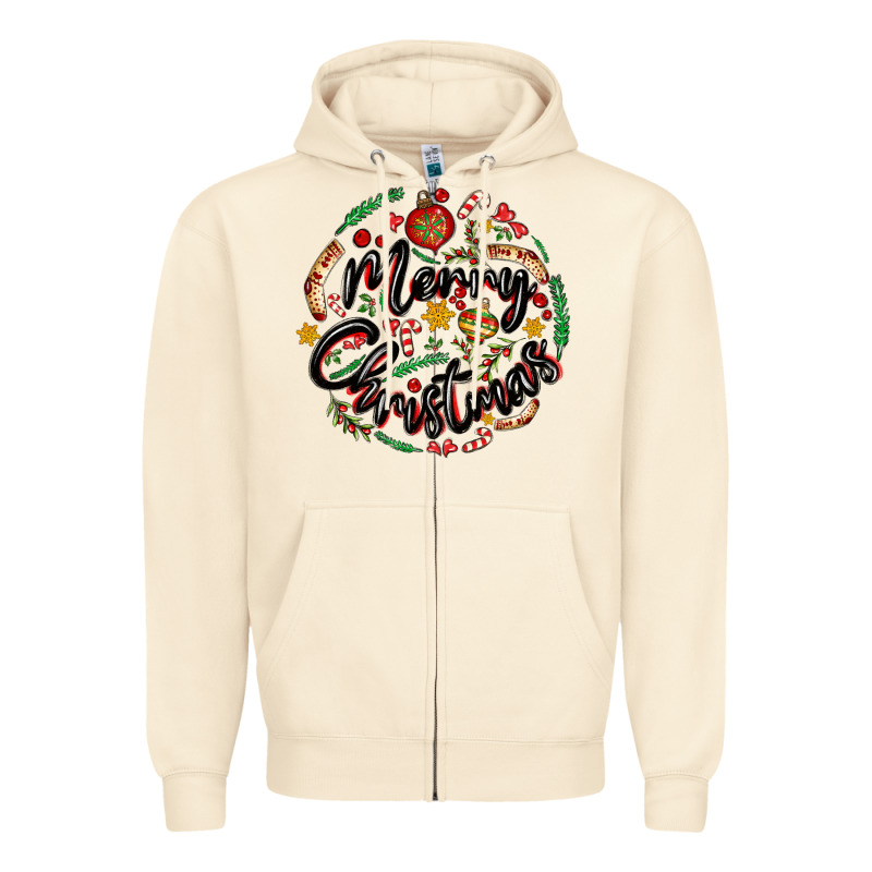 Merry Christmas Zipper Hoodie by MaliasSmallBusiness | Teevron