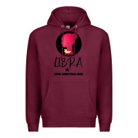 Burgundy Libra Zodiac Sign Horoscope Birth Gift Girl Premium Hoodie - Bettercallsaul
