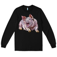 Black Landrace Pig Long Sleeve Tee - LillyAllenDesigns