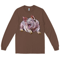 Chestnut Landrace Pig Long Sleeve Tee - LillyAllenDesigns