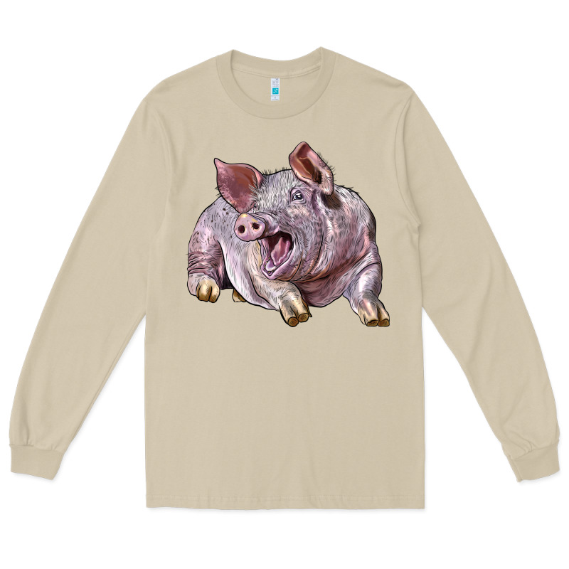 Landrace Pig Long Sleeve Tee by LillyAllenDesigns | Teevron