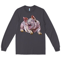 Smoke Landrace Pig Long Sleeve Tee - LillyAllenDesigns