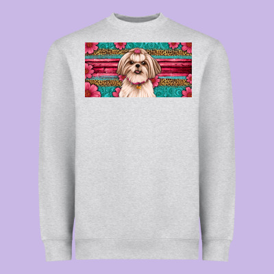 Shih Tzu License Plate Heavyweight Sweatshirt Designed By Artiststas
