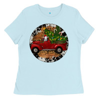 Farm Truck Christmas Ladies Tee | Teevron