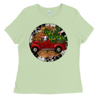 Matcha Farm Truck Christmas Ladies Tee - RanaPortraitStore