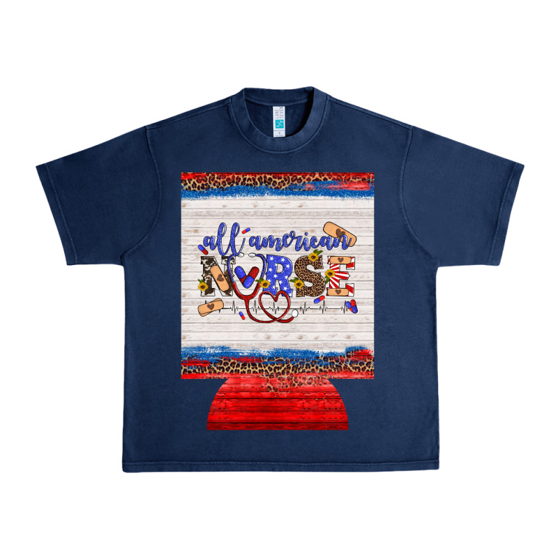 All American Nurse 12 Oz Regular Can Cooler Urban Heavy Tee by Artiststas | Teevron